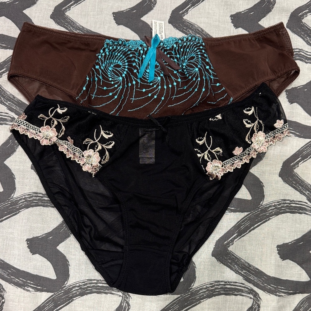 Vogue Brown and Black Lingerie Set